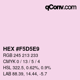 Color code: HEX #F5D5E9 | qconv.com