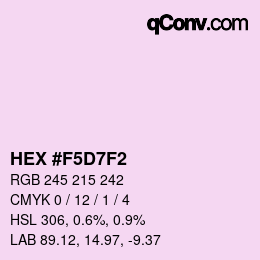 Color code: HEX #F5D7F2 | qconv.com