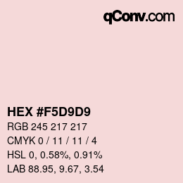Color code: HEX #F5D9D9 | qconv.com