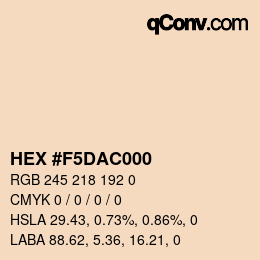 Color code: HEX #F5DAC000 | qconv.com