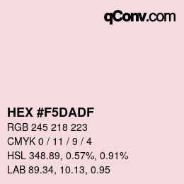 Código de color: HEX #F5DADF | qconv.com