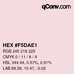 カラーコード: HEX #F5DAE1 | qconv.com