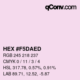 Color code: HEX #F5DAED | qconv.com