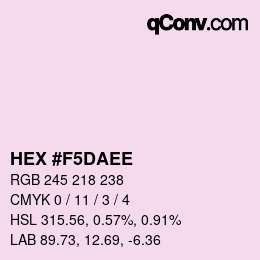 Color code: HEX #F5DAEE | qconv.com