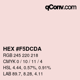 Color code: HEX #F5DCDA | qconv.com