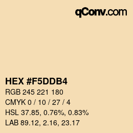 Color code: HEX #F5DDB4 | qconv.com