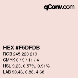 カラーコード: HEX #F5DFDB | qconv.com