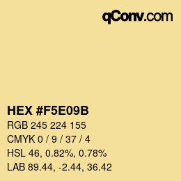 Color code: HEX #F5E09B | qconv.com