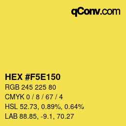 Color code: HEX #F5E150 | qconv.com
