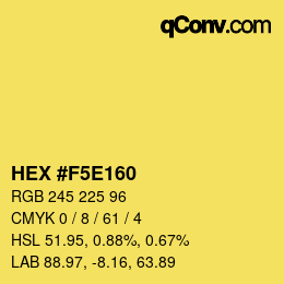 Color code: HEX #F5E160 | qconv.com