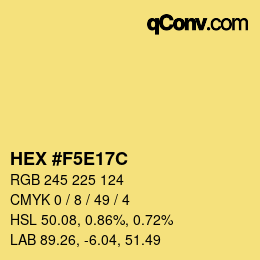 Color code: HEX #F5E17C | qconv.com