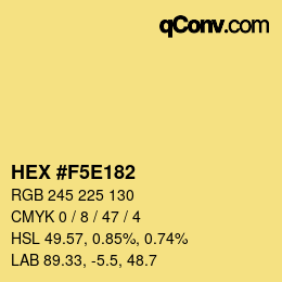 カラーコード: HEX #F5E182 | qconv.com