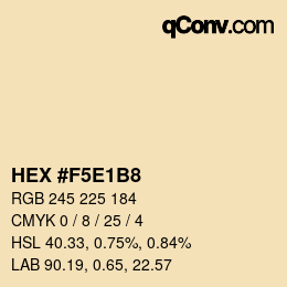 Color code: HEX #F5E1B8 | qconv.com