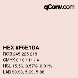 Color code: HEX #F5E1DA | qconv.com