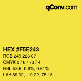 Color code: HEX #F5E243 | qconv.com