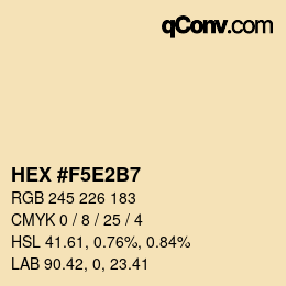 Color code: HEX #F5E2B7 | qconv.com