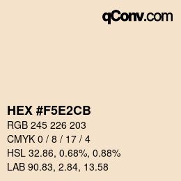 カラーコード: HEX #F5E2CB | qconv.com