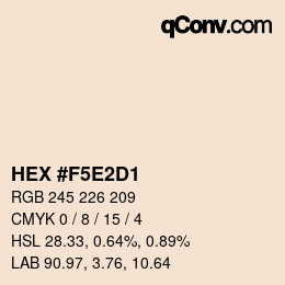 Farbcode: HEX #F5E2D1 | qconv.com