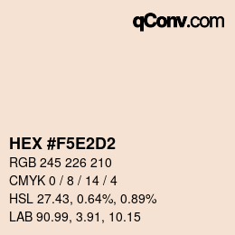 Color code: HEX #F5E2D2 | qconv.com