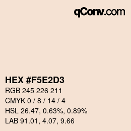 カラーコード: HEX #F5E2D3 | qconv.com