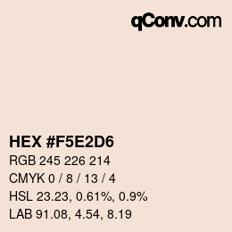 Color code: HEX #F5E2D6 | qconv.com
