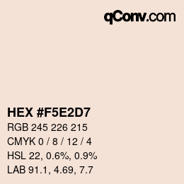 Color code: HEX #F5E2D7 | qconv.com