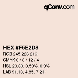 カラーコード: HEX #F5E2D8 | qconv.com