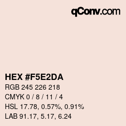 颜色代码: HEX #F5E2DA | qconv.com