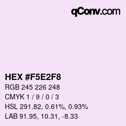 Color code: HEX #F5E2F8 | qconv.com