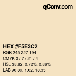 Color code: HEX #F5E3C2 | qconv.com