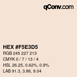 Color code: HEX #F5E3D5 | qconv.com