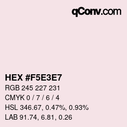 Farbcode: HEX #F5E3E7 | qconv.com