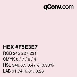 Código de color: HEX #F5E3E7 | qconv.com