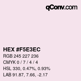 Color code: HEX #F5E3EC | qconv.com