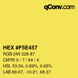 Color code: HEX #F5E457 | qconv.com