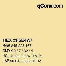 Color code: HEX #F5E4A7 | qconv.com