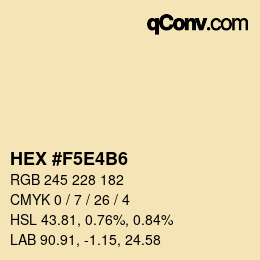 Color code: HEX #F5E4B6 | qconv.com