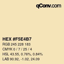 Color code: HEX #F5E4B7 | qconv.com