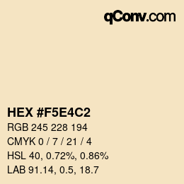 カラーコード: HEX #F5E4C2 | qconv.com