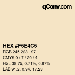 Color code: HEX #F5E4C5 | qconv.com