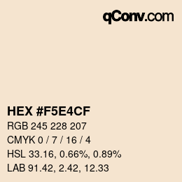 Farbcode: HEX #F5E4CF | qconv.com