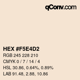 Color code: HEX #F5E4D2 | qconv.com