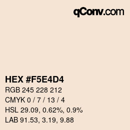 Farbcode: HEX #F5E4D4 | qconv.com