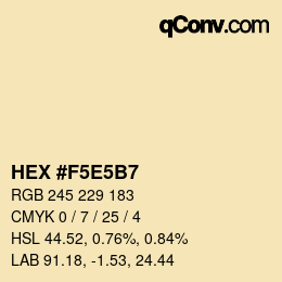Color code: HEX #F5E5B7 | qconv.com