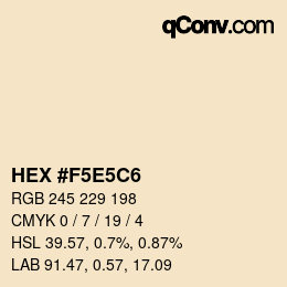 Color code: HEX #F5E5C6 | qconv.com