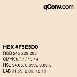 カラーコード: HEX #F5E5D0 | qconv.com