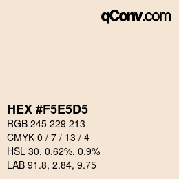 Color code: HEX #F5E5D5 | qconv.com