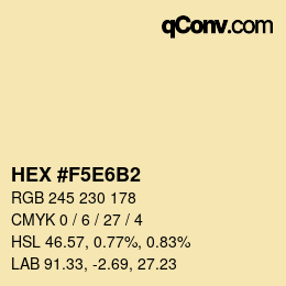 Color code: HEX #F5E6B2 | qconv.com