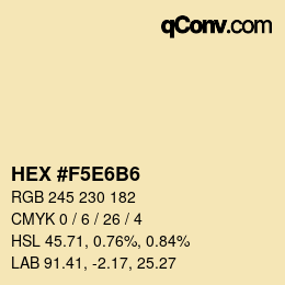 カラーコード: HEX #F5E6B6 | qconv.com
