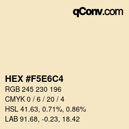 Color code: HEX #F5E6C4 | qconv.com